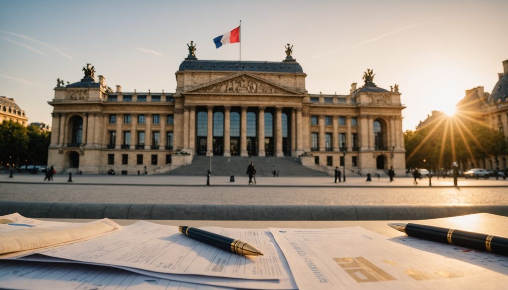 Assemblée nationale à Paris, illustration du budget de l'État français