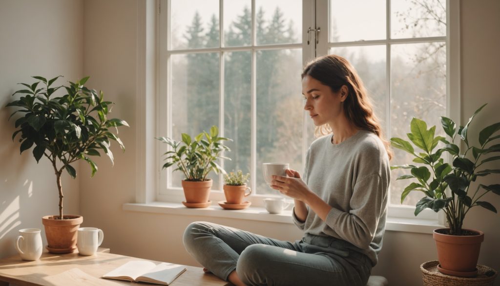 Illustration apaisante d'un moment de bien-être et de détente
