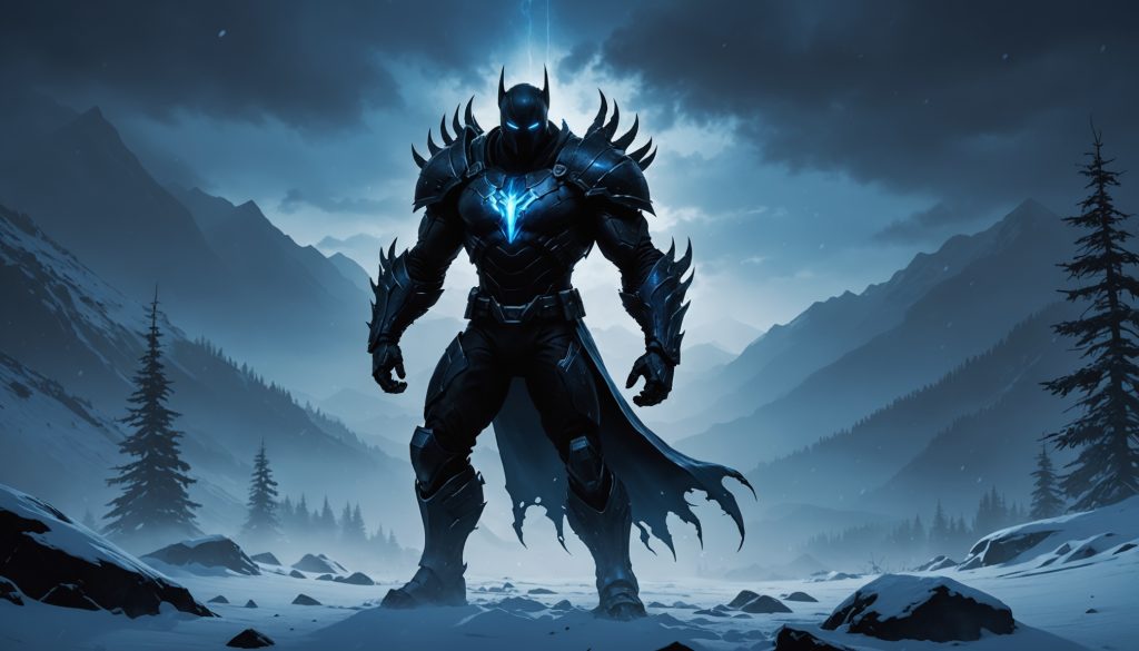 Illustration d'ambiance du super-héros aux griffes d'adamantium dans une forêt enneigée, en lien avec le jeu Marvel's Wolverine sur PS5